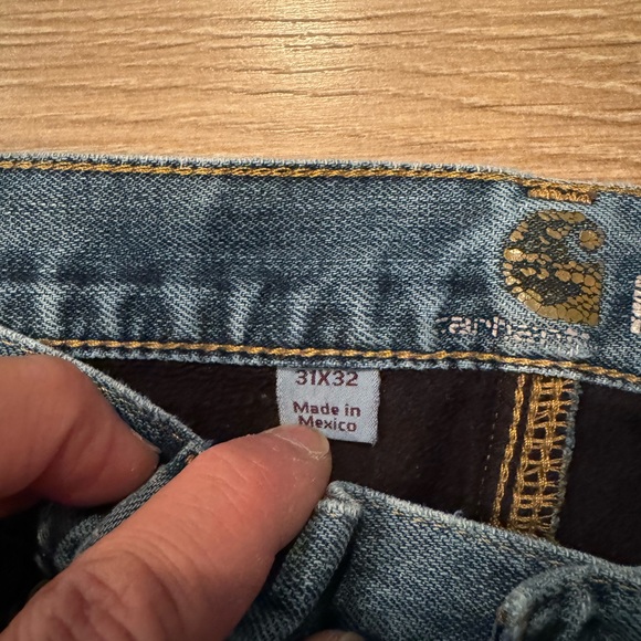 Carhartt fleece lined jeans, relaxed fit, men’s size 31x32 - Picture 3 of 9